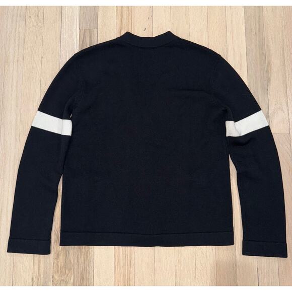 Chanel 20K Black Cashmere White Gold CC Logo Long Sleeve Cardigan Sweater 38 - Picture 12 of 16